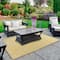 Yellow & White Floral Rectangular Outdoor Area Rug, 4ft. x 6ft.